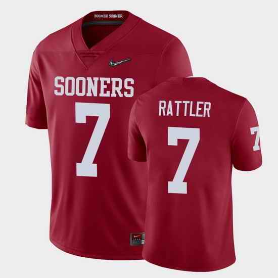 Men Oklahoma Sooners Spencer Rattler College Football Crimson Playoff Game Jersey
